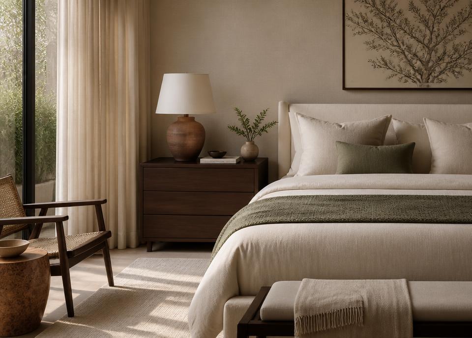 Photoreal bedroom created by Interior AI Designer